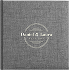 Gamma photo album with laser etched names and swarovski crystals