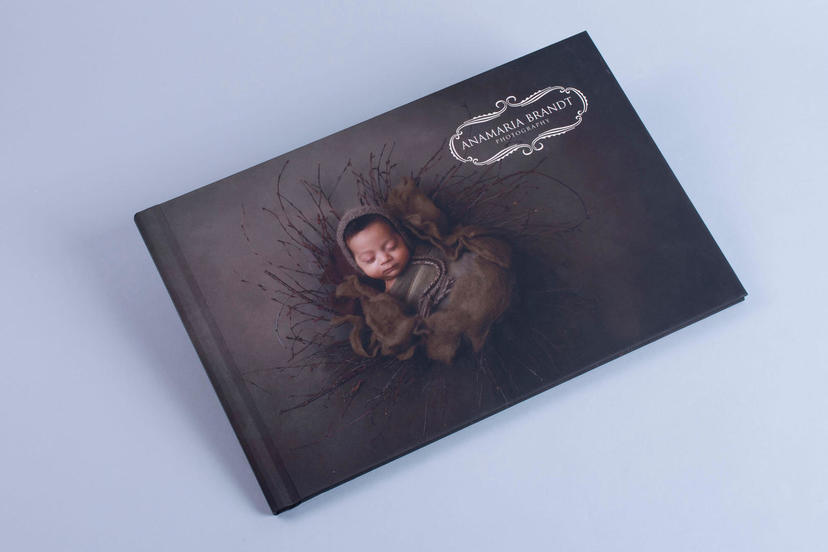 Creative cover Photo Book Ana Brandt newborn photography professional printing services printing lab nphoto