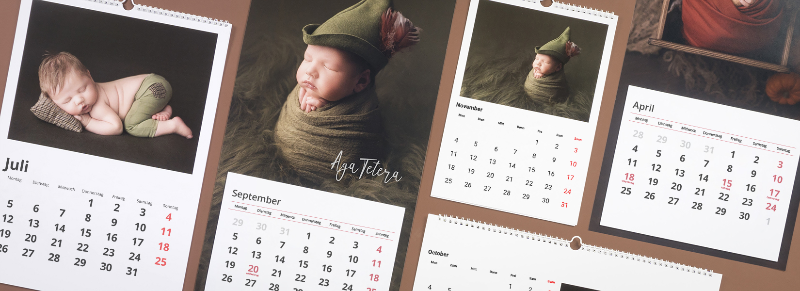 Verschiedene Fotokalender für professionelle Fotografen