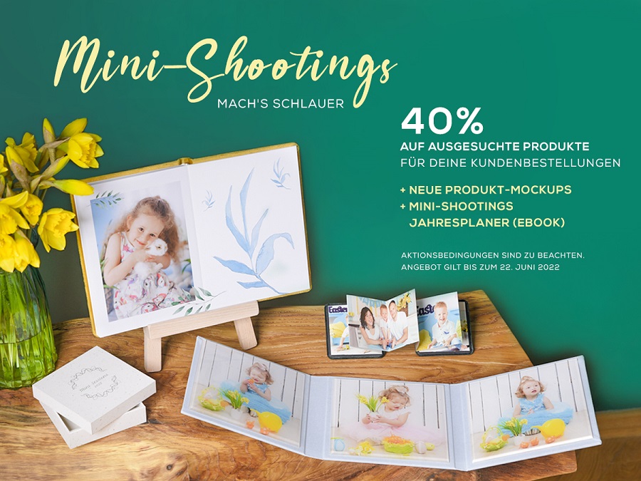 Mini-Shootings Planen und Organisieren mit nPhoto - Rabattaktion of hochwertige Fotoprodukte