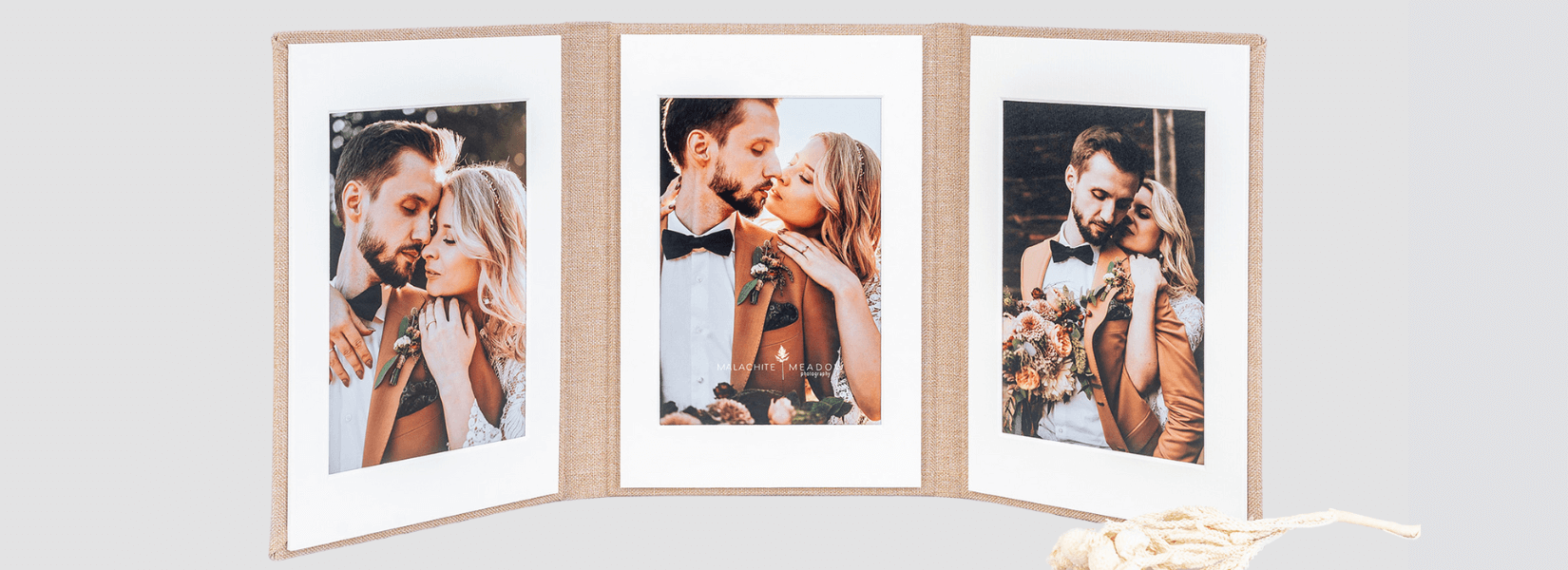 Tripleks A67 nPhoto – elegancka ramka na trzy zdjęcia na sesję narzeczeńską