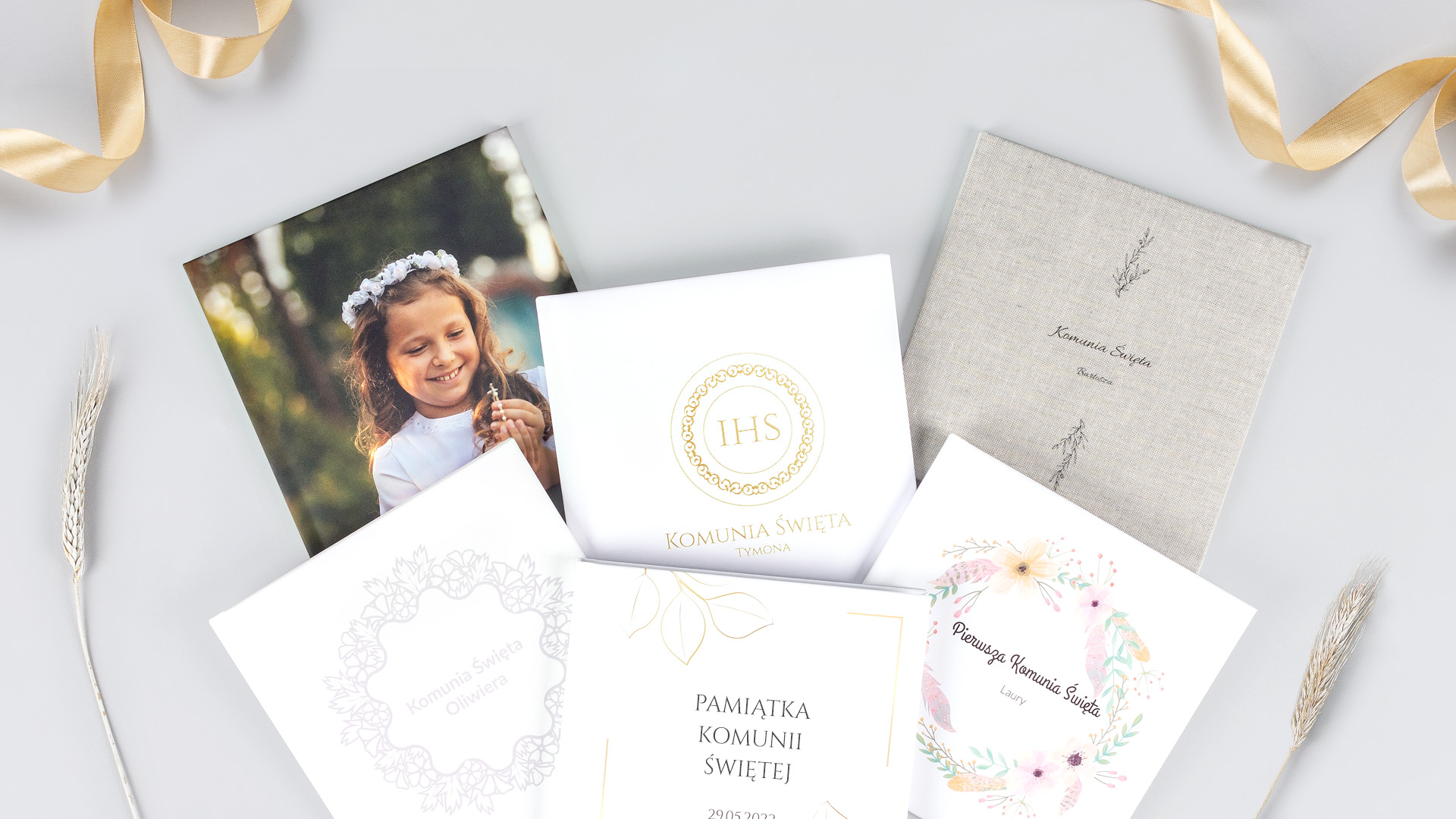 albumy komunijne personalizowane imieniem dziecka