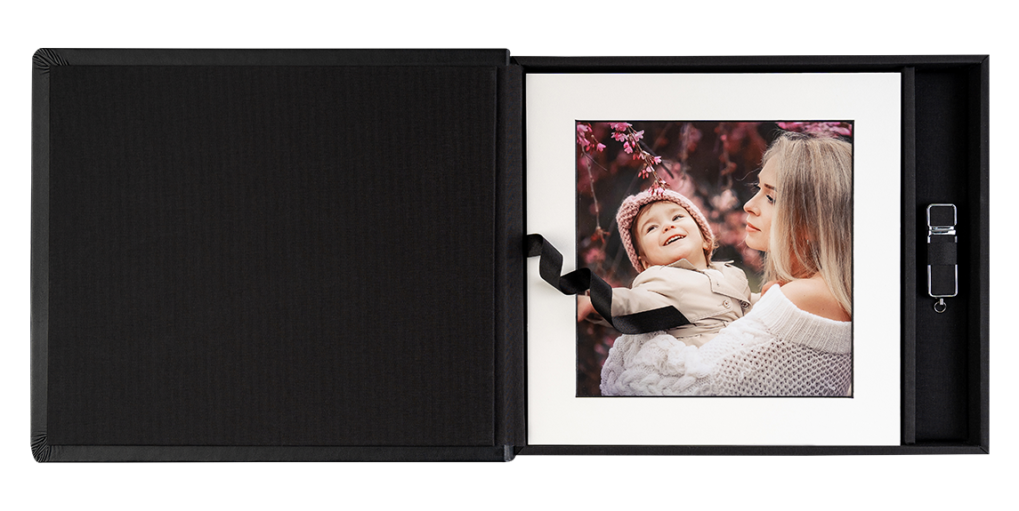 Caja Folio negra de nPhoto en ecopiel