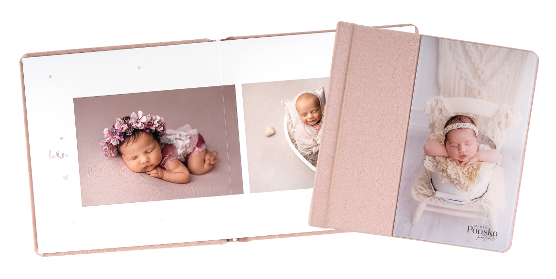 Album photo enfant nPhoto, élégante collection bébé avec photos de nouveau-né et couverture pastel
