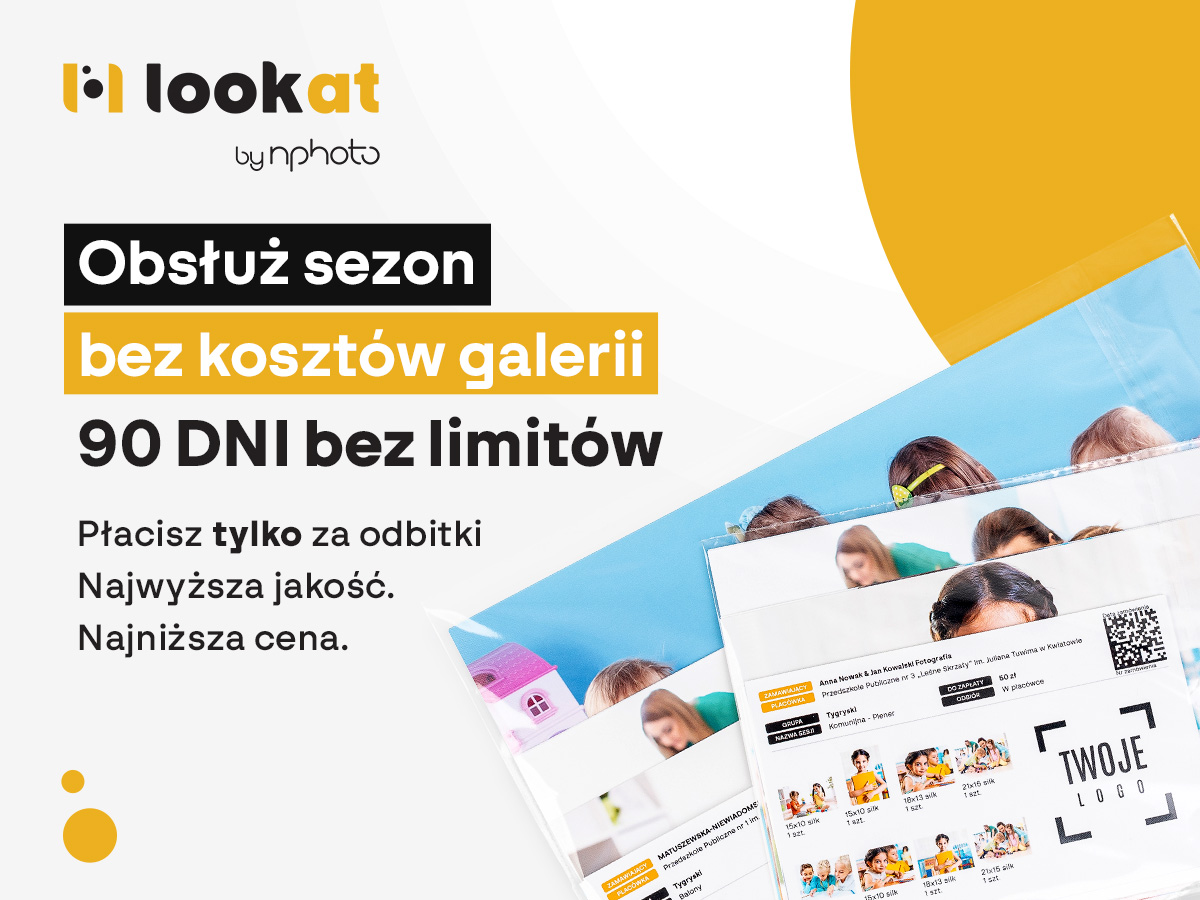 obsłuż sezon komunijny i szkolny bez kosztów galerii online i z najniższą ceną odbitek w LookAt