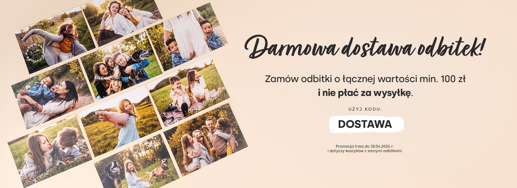 Promocja darmowa wysyłka odbitek