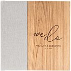 nPhoto Photo Album with wooden cover