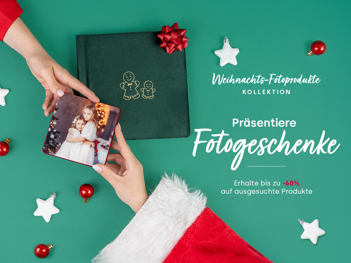 Weihnachts-Fotoprodukte mit Rabatt für Fotografen