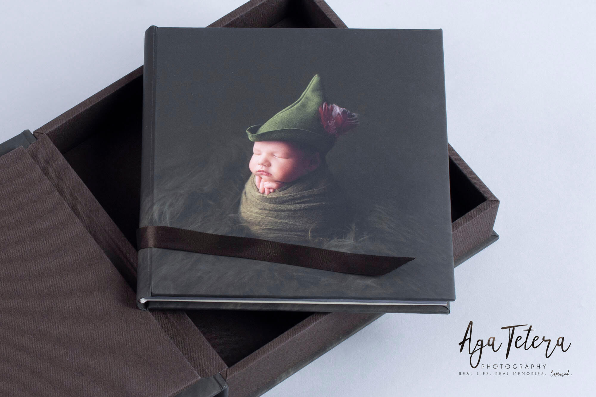 Photo Album 15x15cm and seperate album box made to fit creative collection fully printed wrap cover nPhoto professional photo products