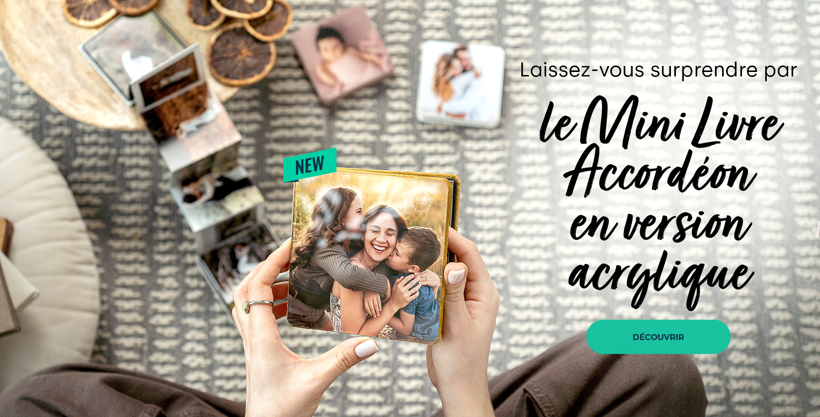 Mini Livre Accordéon avec insert en acrylique