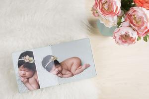 Fotoalbum 15x15cm, Mini Babyalbum nPhoto, Bildmaterial von Aga Tetera, 