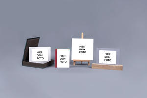 Passepartout Box Acryl Prestige, Fotos in Passepartout Rahmen und auf Kartonkern, Mockup-Vorlage