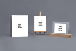 Passepartout Box Acryl Prestige, Fotos auf Kartonkern und Fotos in Passepartout Rahmen, Mockup-Vorlage