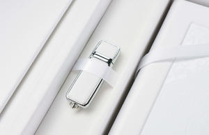 Fotoalbum Kollektion Weiße Perle mit USB, weißer Innenstoff