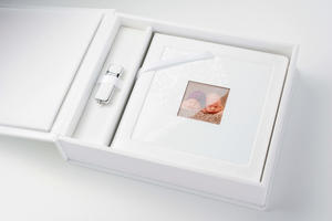 Fotoalbum Kollektion Weiße Perle mit Einband aus Acrylglas