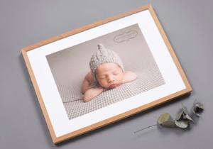 framed print with newborn photography