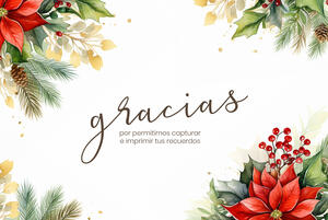 Impresiones Navideñas Flores Rojas 05