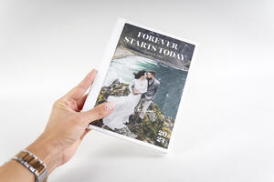 Fotoalbum wie ein Umschlag eines Modmagazines