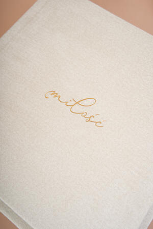 Estampado Love en terciopelo 