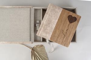 Album avec insert en bois