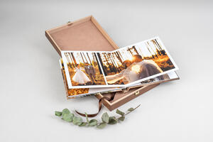 Photo Album with Wooden Box 
