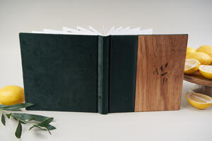 Álbum con acabado de madera de la Colección de bodas La Dolce Vita
