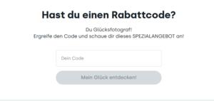 Rabattcode-Eingabe