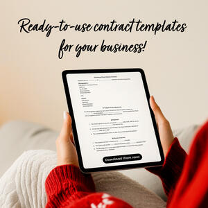 Ready-made contract template for a Christmas photo session