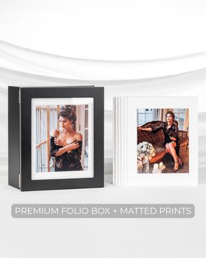 Premium Folio Box + Matted Prints 
