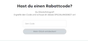 Eingabefeld für Black Friday Code im Rabattaktionen-Menü im Shop