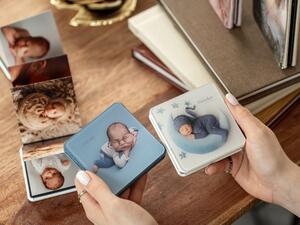 Acrylic accordion mini book with rounded edges