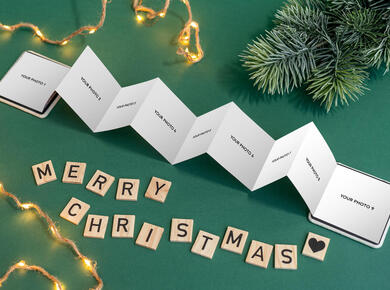 Accordion Mini Book Mockup - V14