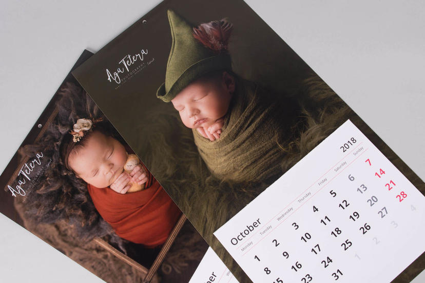 Fotokalendarz ze zdjęciem i kalendarium profesjonalny kalendarz nphoto