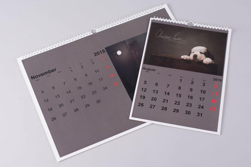 Kalendarz 13 kart ścienny ze zdjęciami dla fotografa nphoto