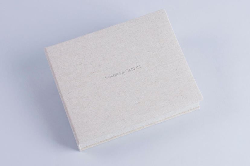 Album Box professional packaging for photo album photo books professional photographers nphoto embossed text logo on the cover 