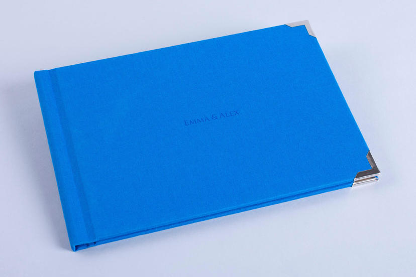 Exclusive photo book blue nphoto printing lab for professional photographers metal corners