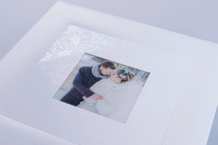 Dama Blanca cubierta de acrílico álbum de fotos de boda de lujo de impresión artesanal de laboratorio de tapa dura nphoto nieve de cuero blanco fotógrafo profesional