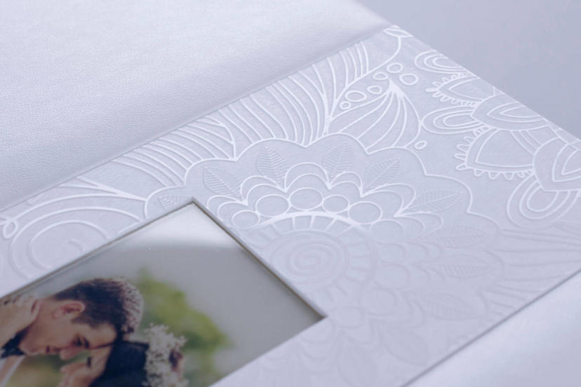 Dama Blanca cubierta de acrílico álbum de fotos de boda de lujo de impresión artesanal de laboratorio de tapa dura nphoto