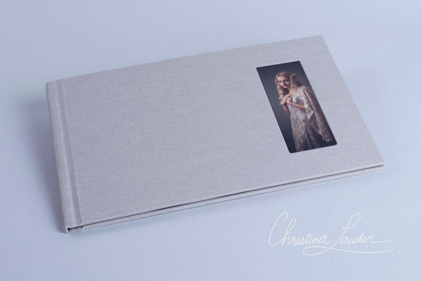 Fotobuch Pro mit dickem Cover professionelle Hochzeit Alben und Bücher für Fotografen nphoto Papier  Bildfenster beige