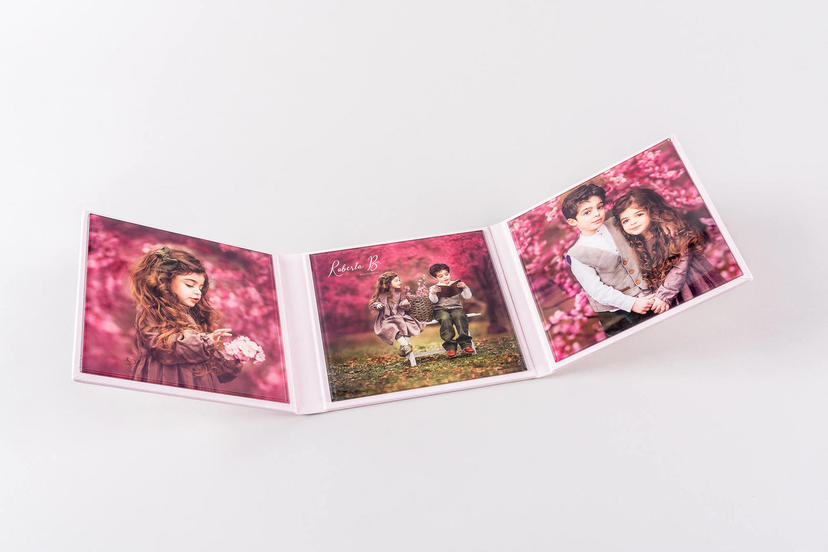 Triplex in V11 velvet textile for any type of photography nPhoto with acrylic card finish