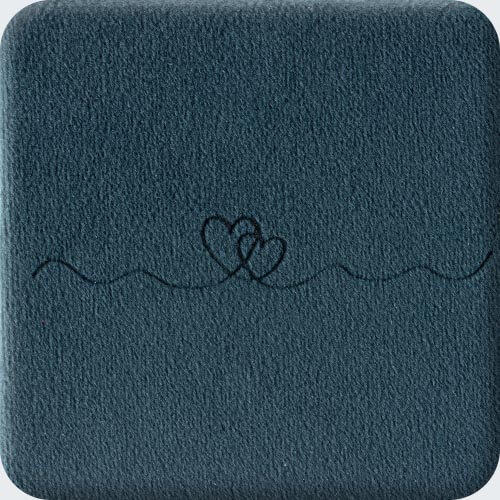 Accordion Mini Book cover pattern, hearts (w3)