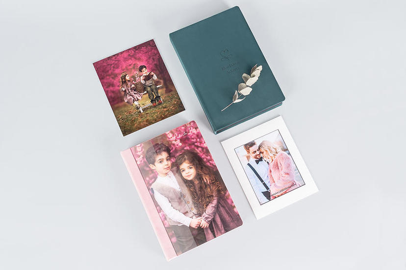 Passepartout Box Folio-Box verschiedene Farben Einbandstoffe für professionelle Fotografen nPhoto