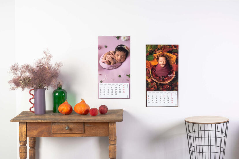 Photo Calendar HD Newborn hanging on wall