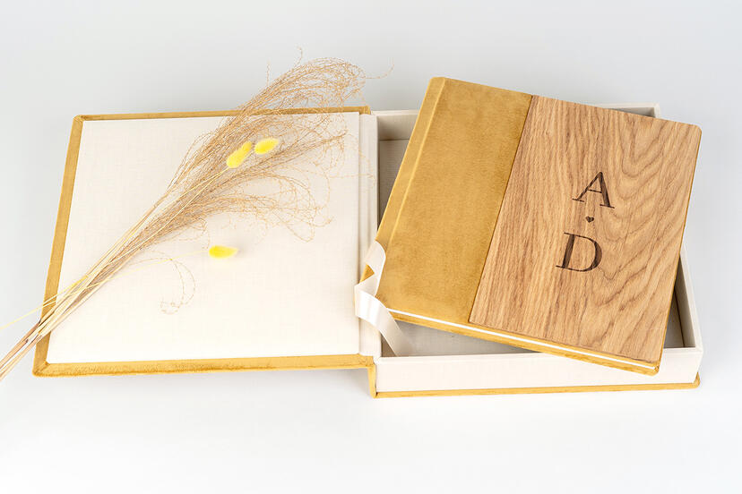 Wooden Photo Album with matching Album Box