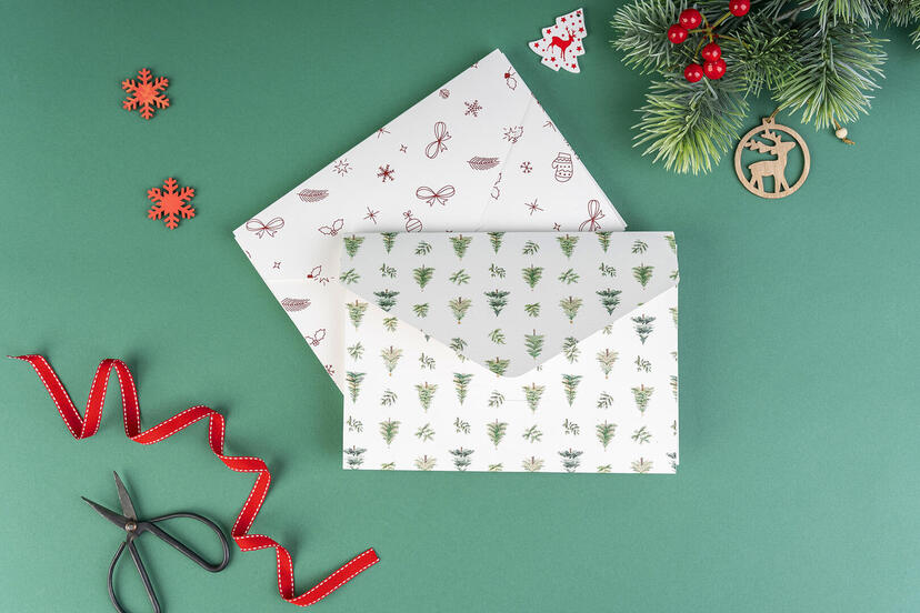 Envelope For Prints Christmas Pattern