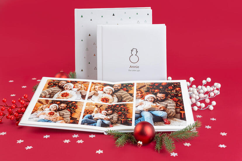 Christmas Lite Album Gilded Snowman