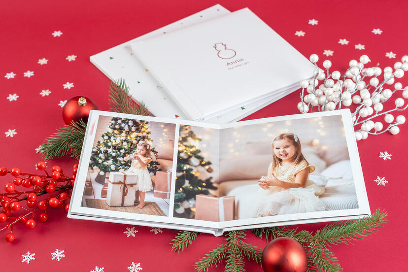 Christmas Lite Album Gilded Snowman