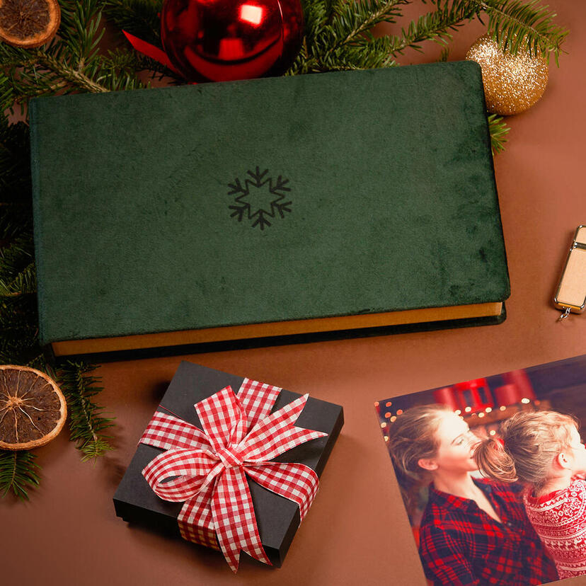 Wzór Świąteczny na opakowaniu na odbitki