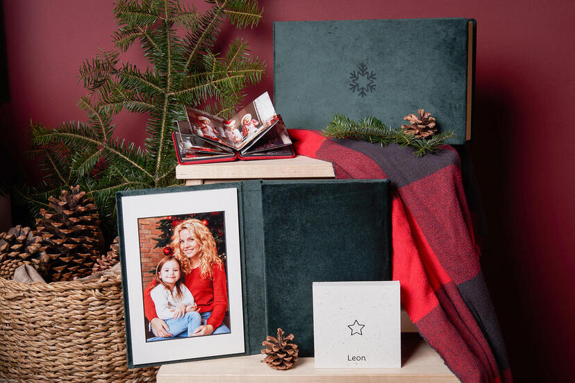 Wzór Świąteczny na Triplexie i opakowaniu na odbitki