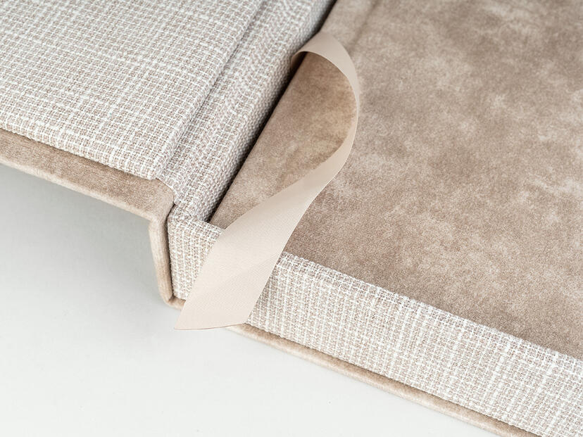 Set Complet Textile Velours Beige Foncé Marbré V29